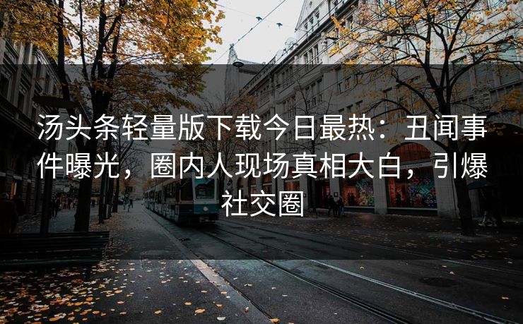 汤头条轻量版下载今日最热：丑闻事件曝光，圈内人现场真相大白，引爆社交圈